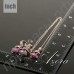 Ювелирный комплект ожерелье и серьги в виде капли росы из высококачественных фианитов в настоящей позолоте 