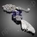 Уникальный кулон в платиновом покрытии с фиолетовыми камнями и кристаллами Stellux