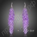 Романтические сережки в виде лаванды фиолетового цвета с австрийским кристаллом Stellux
