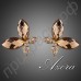 Милейшие серьги-гвоздики в виде красивой бабочки с австрийскими кристаллами Stellux с золотым покрытием