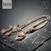 Ювелирный комплект ожерелье и серьги из швейцарских фманитов в настоящей позолоте
