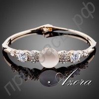 Браслет в виде кошачьего глаза с швейцарскими фианитами