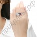Шикарное кольцо в виде манжеты с маленькими розовыми швейцарскими фианитами в платиновом покрытии