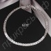 Ювелирный комплект ожерелье серьги и браслет с кристаллами в платиновом покрытии