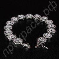 Милый браслет в виде 15 шаров с фианитами