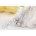 Оригинальный кулон в форме изысканного цветка с вкраплениями многоцветных австрийских кристаллов Stellux в прекрасной белой позолоте