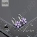 Неповторимые серьги-гвоздики в виде фиолетового цветка с австрийским кристаллом Stellux и платиновым покрытием