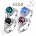 Модное обручальное кольцо ROXI с нежным швейцарским фианитом четырех цветов в розовой позолоте либо в платиновом покрытии