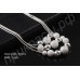 Замечательное ожерелье в форме серебряных шариков, нанизанных на три нити, в серебряном покрытии высокого качества