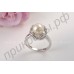 Фантастическое кольцо в виде элегантной жемчужины в блистательном платиновом покрытии