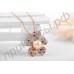 Замечательное ожерелье в виде красочного цветка с австрийскими кристаллами Stellux в розовой позолоте