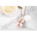 Превосходное ожерелье в виде цепочки и кулона в форме изумительного цветка в оригинальной розовой позолоте