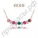 Ожерелье в виде многоцветных кристаллов в замечательной позолоте