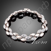 Браслет в виде колосков пшеницы с австрийскими кристаллами Stellux в позолоте