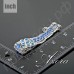 Необычайно красивый браслет в виде голубого цветка с австрийскими кристаллами Stellux в платиновом исполнении