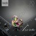 Великолепное кольцо в виде цветка из 8-ми швейцарских фианитов в настоящей позолоте