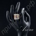 Замечательное кольцо в виде капли воды с австрийским кристаллом Stellux в платиновом покрытии