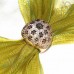 Роскошное сферическое кольцо в виде цветка сливы с швейцарскими фианитами