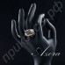 Прекрасное кольцо в виде черно-белых узоров с австрийским кристаллом Stellux в платиновом покрытии  