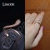 Восхитительное кольцо в виде змеи с замечательными швейцарскими фианитами в настоящей позолоте