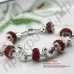 Красивый браслет Chamilia DIY для девочек и девушек на европейский лад с бусинами вишневого цвета