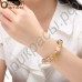 Классический браслет высокого качества с золотыми бусинами и розовыми цветами в посеребрении