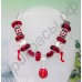 Сочный браслет для женщин из муранского стекла красного цвета с губками, туфельками, божьей коровкой в посеребрении