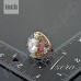 Замечательное кольцо в виде многоцветного цветка с австрийскими кристаллами Stellux в настоящей позолоте